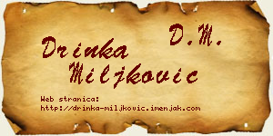 Drinka Miljković vizit kartica